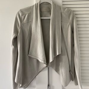 Blank NYC Gray Suede Moto Jacket